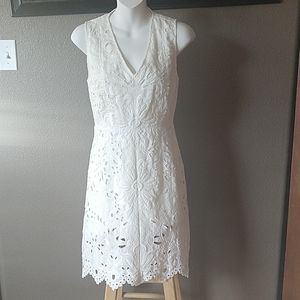 Theory Embroidered Eyelet Lace Dress